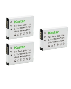 Kastar SLB-11A Battery 3-Pack Replacement for Samsung ST5500, TL240, TL320, TL350, TL500, WB600, WB610, WB650, WB660, WB700, WB1000, WB2000 Camera