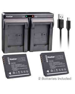 Kastar 2X Battery + USB Dual Charger for Panasonic DMW-BCF10 A59 Lumix DMC-FS12 FS15 FS25 FS4 FS42 FS6 FS7 FX40 FX48 FX500 FX550 FX580 F2 F3 FH1 FH20 FH22 FH3 FT3 FT4 FX68 FX700 FX75 TS1 TS2 TS3 TS4