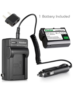 Kastar Battery 1x + Charger for Nik EN-EL15, Nik D850, D750, D7000, D7100, D7200, D7500, D800, D800E, D810, D600, D610, Nik 1 V1 DSLR Camera and Nik MB-D11, MB-D12, MB-D14, MB-D15, MB-D16 Grip