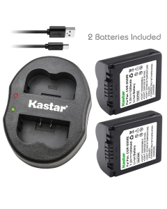 Kastar Battery 2 Pack and Dual Charger Replacement for CGA-S006, CGA-S006E, CGR-S006E, DMW-BMA7 and Lumix DMC-FZ7, DMC-FZ8, DMC-FZ18, DMC-FZ28, DMC-FZ30, DMC-FZ35, DMC-FZ38, DMC-FZ50 Camera