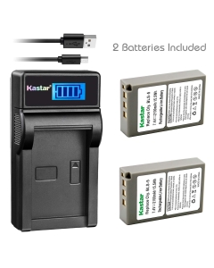 Kastar Battery (X2) & Slim LCD Charger for Olympus BLS-5 PS-BLS5 and Olympus OM-D E-400 E-410 E-420 E-450 E-600 E-620 E-P1 E-P2 E-P3 E-PL1 E-PL2 E-PLE15 E-PM1 E-PM2 E-M10 E-PL6 E-PL5 Stylus 1 Camera