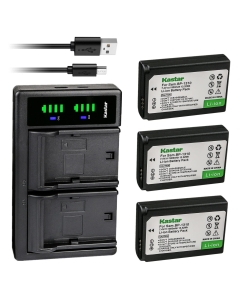 Kastar 3-Pack Battery and LTD2 USB Charger Replacement for Samsung BP1310 BP-1310 BP-1310EP, ED-BP1310 EDBP1310 Battery, Samsung BC1310 BC-1310 Charger, Samsung NX5, NX10, NX11, NX20, NX100 Cameras