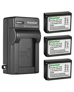 Kastar 3-Pack Battery and AC Wall Charger Replacement for Samsung BP-1030 BP1030, ED-BP1030, BP-1130 BP1130, ED-BP1130 Battery, Samaung BC-1030 BC1030, BC-1030b BC1030b Charger