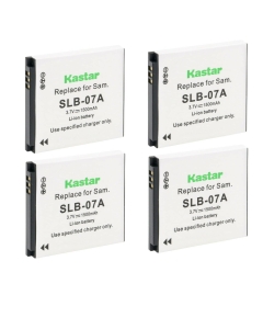 Kastar SLB-07A Battery 4-Pack Replacement for Samsung SLB-07, SLB-07A SLB07A, SLB-07B SLB07B, EA-SLB07 4302-001227 Battery, SBC-07A, SBC-L11 Charger, TL90, TL100, TL205, TL210, TL220, TL225 Camera