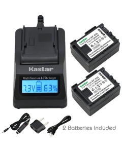 Kastar Ultra Fast Charger(3X Faster) Kit and BP808 Battery (2-Pack) for Canon BP-807, BP-808, BP-809 and Canon HFM400 HF100 M300 S100 S200 FS36 FS37 HF200 HFS11 HF100 HF20 HG21 FS406 Cameras