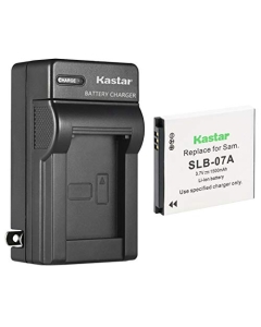 Kastar 1-Pack SLB-07A Battery and AC Wall Charger Replacement for Samsung SLB-07, SLB-07A, SLB-07B, EA-SLB07 4302-001227, Samsung EC Series, EC-ST600ZCPBCN, EC-PL150ZCPLCN, PL Series, PL150, PL151