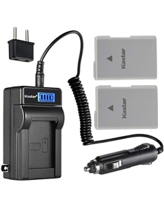 Kastar 2-Pack EN-EL14a Battery and LCD AC Charger Compatible with Nikon D3100 DSLR Camera, D3200 DSLR Camera, D3300 DSLR Camera, D3400 DSLR Camera, D3500 DSLR Camera, D5100 DSLR Camera