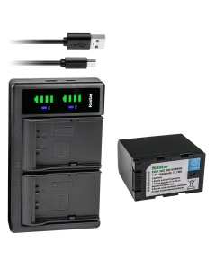 Kastar 1-Pack Battery and LTD2 USB Charger Compatible with JVC BN-VC264G BN-VC296G Battery, GY-HC500 Series, JVC GY-HC500SPC Connected Cam 4K Handheld Camcorder, JVC GY-HC 550 GY-HC 550E Camcorder