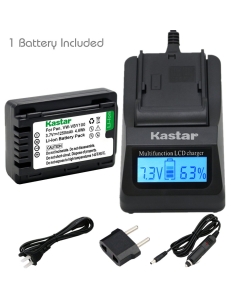 Kastar Ultra Fast Charger(3X Faster) Kit and VW-VBY100 Battery (1-Pack) for Panasonic VW-VBY100 and Panasonic HC-V110 V110K V110G V201 V201K Cameras [with Portable USB Charge Function]