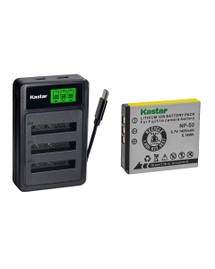 Kastar 1-Pack Battery with LZD3 USB Triple Charger Compatible with Fujifilm NP-50 Pentax D-LI68 D-LI122 SiOnyx SX-50, FinePix F50FD F60FD F70EXR F100FD F200EXR F300EXR X10 X20 XP100 XP200 Cameras