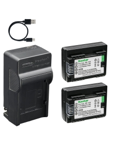 Kastar 2-Pack Battery and AC & USB-C Charger, Compatible with Canon BP-709 BP-718 BP-727 BP-745, Canon VIXIA HF R30 R40 R50 R60 R70 R80 R700 R800, LEGRIA HF M36 M46 M56 M66 M506 M806 Camera