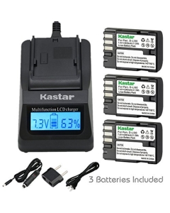Kastar Ultra Fast Charger(3X Faster) Kit and D-Li90 Battery (3-Pack) Work with K-01 K-3 K-5 K-5II K-5IIs K-7 645D 645Z Cameras