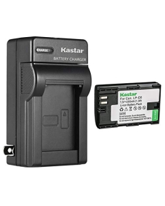 Kastar 1-Pack LP-E6 Battery and AC Wall Charger Replacement for Canon LP-E6NH Battery, Canon EOS R7 Mirrorless Camera