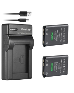 Kastar Battery (X2) & Slim USB Charger Replacement for Nikon EN-EL10 MH-63 and Nikon Coolpix S60, S80, S200, S210, S220, S230, S500, S510, S520, S570, S600, S700, S3000, S4000, S5100 Cameras