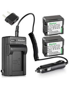 Kastar Battery 2X + Charger Replacement for Panasonic VW-VBG130 Lumix DMC-L10 HDC-HS250 HDC-HS300 HDC-HS700 HDC-SD10 HDC-SD600 HDC-SD700 HDC-SDT750 HDC-TM10 HDC-TM15 HDC-TM300 HDC-TM700 SDR-H80 Camera