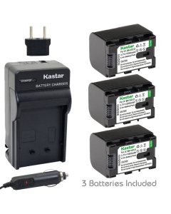 [Fully Decoded] Kastar BN-VG121 Battery (3-Pack) and Charger Kit for JVC BN-VG107/107U/107US, BN-VG114/114U/114US, BN-VG121/121U/121US and JVC Everio GZ-E10,GZ-E100,GZ-E200,GZ-E300,GZ-E505,GZ-E565,GZ-EX210,GZ-EX215,GZ-EX245,GZ-EX250,GZ-EX265,GZ-EX275,GZ-E