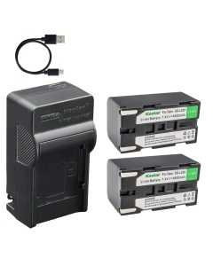 Kastar 2-Pack Battery and AC & USB-C Charger, Compatible with Samsung SB-L160 SB-L320 SB-L480 SB-L110A, for SC-L SC-W VM VP-L VP-W Series Camcorders