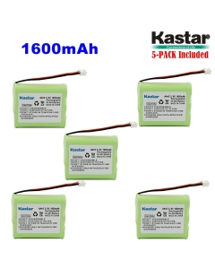 Kastar 5-Pack AAX3 3.6V 1600mAh EH Ni-MH Rechargeable Battery for Motorola, Radio Shack, Sanyo Series Cordless Phone (Check Your Cordless Phone Model Down)