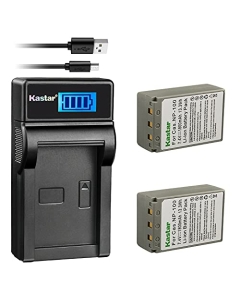 Kastar 2-Pack Battery and LCD USB Charger Compatible with Casio NP-100 NP-100L CNP100, NP-100DBA NP100DBA Battery, BC-100L BC100L Charger, Casio Exilim Pro EX-F1 EXF1, Exilim Pro EX-F1BK EXF1BK Camera