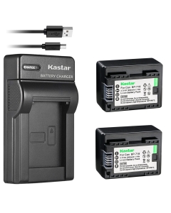 Kastar X2 Fully Decoded Battery + Slim USB Charger for Canon BP-718 & VIXIA HF M50, HF M52, HF M500, HF R30, HF R32, HF R40, HF R42, HF R50, HF R52, HF R60, HF R62, HF R300, HF R400, HF R500, HF R600