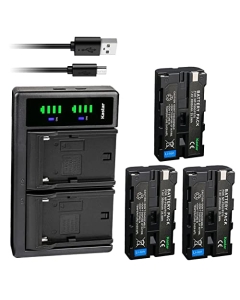 Kastar 3-Pack NP-F580 Battery 7.4V 3500mAh and LTD2 USB Charger Replacement for Bosma NP-F570 NP-F770 NP-F970 Battery, Bosma G1 Pro 8K Camera (MFT)