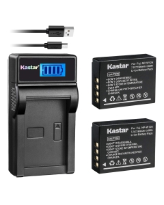 Kastar Battery (X2) & LCD Slim USB Charger for Fujifilm NP-W126 NP-W126S and FUJIFILM X-Pro2 X-Pro1 X-T2 X-TX-T10 X-E2S X-E2 X-E1 X-M1 X-A10 X-A3 X-A2 X-A1, FinePix HS50EXR HS30EXR HS33EXR Cameras