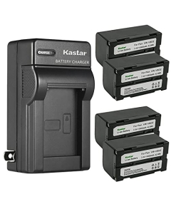 Kastar 4-Pack Battery and AC Wall Charger Replacement for BDC46B, BDC-58, BDC58, BDC-70, BDC70, BT-70, BLI-SRX1, SDL30, SDL50, CDC68, Energizer ERC610, Fuji VMBPL30A, VMBPL60A, Hitachi VM13A, VM13J