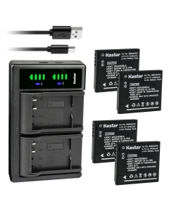 Kastar 4-Pack Battery and LTD2 USB Charger Replacement for Panasonic DMW-BCK7 DMW-BCK7E DMW-BCK7GK DMW-BCK7PP ACD-341, NCA-YN101F NCA-YN101G NCA-YN101H NCA-YN101J Battery DE-A92 DE-A91 DE-A91B Charger