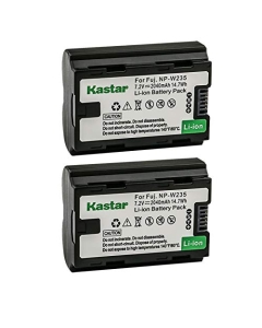 Kastar 2-Pack Battery Replacement for Fujifilm NP-W235 NPW235 Rechargeable Lithium-Ion Battery, Fujifilm BC-W235 BCW235 Charger, Fujifilm X-H2 Mirrorless Camera, Fujifilm X-H2 Mirrorless Camera