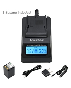 Kastar Ultra Fast Charger(3X faster) Kit and Battery (1-Pack) for JVC BN-VF733 and JVC GR-D245, GR-D246, GR-D247, GR-D250, GR-D253, GR-D270, GR-D271, GR-D275, GR-D290, GR-D293, GR-D295, GR-D370, GR-D371, GR-D375, GR-D390, GR-D393, GR-D395, GR-D396, GR-D45