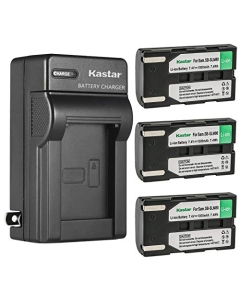 Kastar 3-Pack SB-LSM80 Battery and AC Wall Charger Replacement for Samsung VM-DC560, VM-DC560K, SC-D263, SC-D351, SC-D352, SC-D353, SC-D354, SC-D355, SC-D357, SC-D362, SC-D363, SC-D364, SC-D365