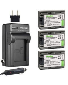 Kastar Battery (3-Pack) and Charger Kit for Sony DVD HandyCam DCR-DVD105 DCR-DVD202E DCR-DVD203 DCR-DVD203E DCR-DVD205 DCR-DVD305 DCR-DVD403 DCR-DVD405 DCR-DVD408 DCR-DVD505 DCR-DVD910 DCR-DVD92