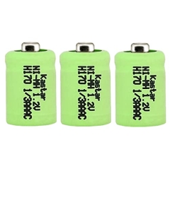Kastar 3-Pack Battery Replacement for Solar Battery, Outdoor Solar Garden Art Light Battery, 1/3AAA-150NM-NT Nickel Metal Hydride, GP - 17AAAH, GP17AAAH, Sanyo N-50AAA, GP 1/3AAA-170NM, Waco ACK40303