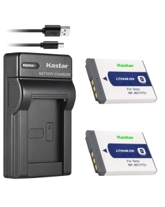 Kastar Battery (X2) & Slim USB Charger for Sony NP-BD1, NP-FD1, BC-CSD and Cyber-Shot DSC-G3, DSC-T2, DSC-T70, DSC-T75, DSC-T77, DSC-T90, DSC-T200, DSC-T300, DSC-T500, DSC-T700, DSC-T900, DSC-TX1
