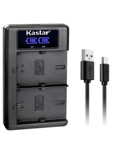 Kastar USB LCD Dual Charger for Canon LP-E6 LP-E6N Battery, Canon LC-E6 LC-E6E Charger and Canon EOS 5DS, EOS 5DS R, EOS 5D Mark II, EOS 5D Mark III, EOS 5D Mark IV, EOS 6D, EOS 6D Mark II, EOS 7D