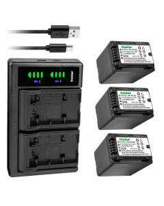 Kastar 3-Pack VW-VBT380 Battery and LTD2 USB Charger Compatible with Panasonic HC-WXF991 HC-WXF991K HC-WXF1 HC-WXF1K VXF-999 HC-250EB HC-550EB HC-727EB HC-750EB HC-770EB HC-989 Camera