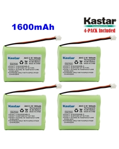 Kastar 4-Pack AAX3 3.6V 1600mAh EH Ni-MH Rechargeable Battery for Motorola, Radio Shack, Sanyo Series Cordless Phone (Check Your Cordless Phone Model Down)