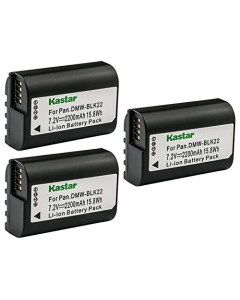 Kastar 3-Pack DMW-BLK22 Battery Replacement for Panasonic Lumix GH5 II Mirrorless Digital Camera, Lumix GH6 Mirrorless Digital Camera, Lumix S5 II Mirrorless Camera, Lumix S5 IIX Mirrorless Camera