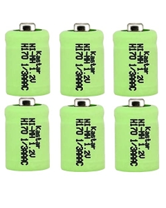 Kastar 6-Pack Battery Replacement for Solar Battery, Outdoor Solar Garden Art Light Battery, 1/3AAA-150NM-NT Nickel Metal Hydride, GP - 17AAAH, GP17AAAH, Sanyo N-50AAA, GP 1/3AAA-170NM, Waco ACK40303