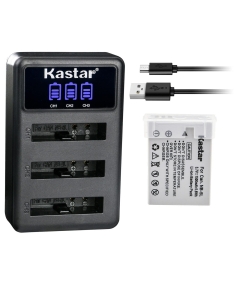 Kastar 1 Pack Battery and LCD Triple USB Charger Compatible with Canon NB-5L NB5L, NB-5LH NB5LH, 1135B001 Battery, CB-2LX CB-2LXE Charger, Digital IXUS 800 IS, Digital IXUS 850 IS, Digital IXUS 860 IS