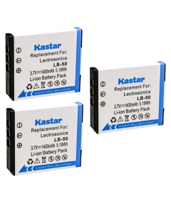 Kastar 3-Pack Battery Replacement for Lectrosonics LB-50 Battery, Lectrosonics SSM Transmitter & IFBR1B Receiver, IFBR1B Bodypack Receiver, Lectrosonics 40117