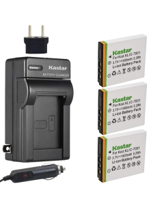 Kastar Battery (3-Pack) and Charger Kit for Kodak KLIC-7001 and Kodak EasyShare M320, M340, M341, M753 Zoom, M763, M853 Zoom, M863, M893 is, M1063, M1073 is, V550, V570, V610, V705, V750 Cameras