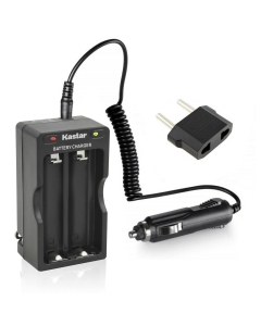 Kastar AC Charger with Car Adapter Compatible with Gimbal GMB-B117, GMB-B118, EVO GP, Rage, Moza Air 2, Feiyu-Tech AK2000 AK4000 AK4500, XHDATA D-808