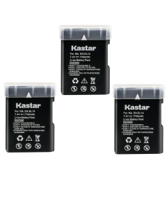 Kastar 3-Pack EN-EL14 Battery Replacement for Nikon Coolpix P7000 Camera, Coolpix P7100 Camera, Coolpix P7700 Camera, Coolpix P7800 Camera, D3100 DSLR Camera, D3200 DSLR Camera, D3300 DSLR Camera