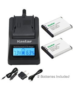 Kastar Ultra Fast Charger(3X faster) Kit and Battery (2-Pack) for Olympus Li-70B, Li-70C work with Olympus D-700, D-705, D-710, D-715, D-745, FE-4020, FE-4040, FE-5040, VG-110, VG-120, VG-130, VG-140, VG-145, VG-150, VG-160, X-940, X-990 Cameras [Over 3x 