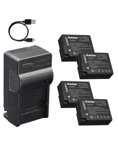 Kastar 4-Pack Battery and AC & USB-C Charger, Compatible with Panasonic DMW-BLC12 DMC-FZ200 FZ300 FZ1000 G7 G85 GX8 GH2 G95, Leica BP-DC12 V-Lux 4 5 Q Q-P, Sigma BP-51 dp1 dp2 dp3 Quattro fp fp L