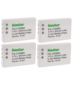 Kastar 4-Pack Battery Replacement for Logitech R-IG7 RIG7 R1G7 RLI001.9 R-RG7 Logitech Harmony One Advanced Harmony 720 Harmony 720 Pro Harmony 720 Remote Harmony 780 Harmony 785 Harmony 880
