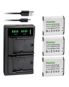 Kastar 3-Pack Battery and LTD2 USB Charger Replacement for Samsung EB-BC200, EB-BC200ABE, EB-BC200ABK, EB-BC200ABUGUS, GH43-04604A, Samsung Gear 360, SM-C200, SM-C200NZWAXAC, SM-C200NZWAXAR (US Model)