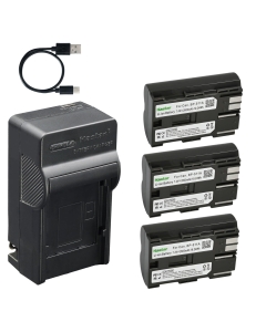 Kastar 3-Pack Battery and AC & USB-C Charger, Compatible with Canon BP-511 BP-511A BP-512 BP-514 and Canon EOS 5D 10D 20D 30D 40D 50D 300D D30 D60 PowerShot G1 G2 G3 G5 G6 ZR20 ZR30 Optura 10 20 50MC