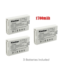 Kastar BP110 Battery (3-Pack) for BP-110 and VIXIA HF R20, HF R21, HF R200, HF R26, HF R28, HF R206, XF105 Cameras